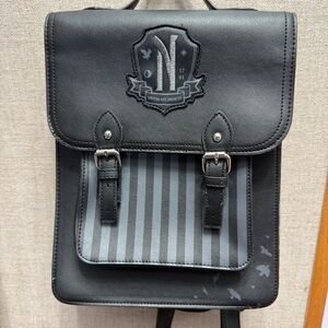 NWOT: Elegant Black and Gray Women's Backpack